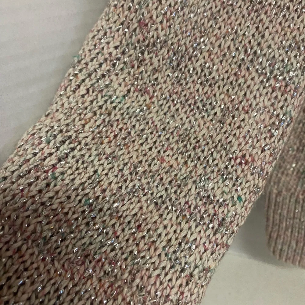 St. John Pink Confetti Knit Chunky Oversized Cardigan
